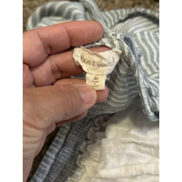 Womens Maxi Dress Ruffles Sleeveless Vneck Summer Spring Beach Coastal MEDIUM - Picture 9 of 12